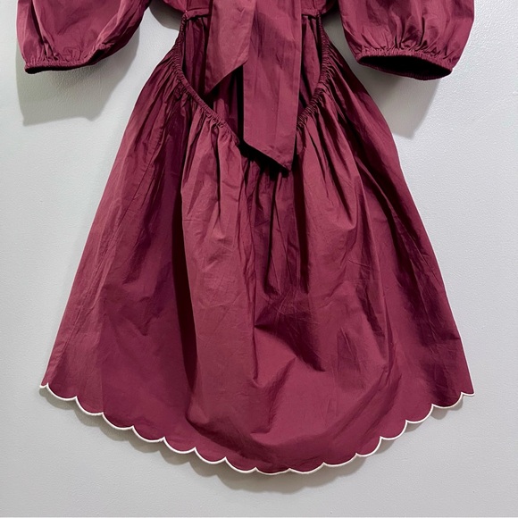 NWT Anthropologie Forever That Girl Sandalwood Brown Scalloped Dress MSRP$160 - Picture 10 of 16